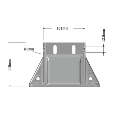 33-45903S-6 MODULAR SOLUTIONS MOUNTING FOOT 3 SIDED FOR 45 X 90 PARTICALLY ENCLOSED